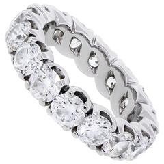 Round Brilliant Diamond Gold Eternity Band Ring 9