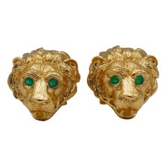 Van Cleef & Arpels Leo Boutons de manchette en or 18 carats et émeraude