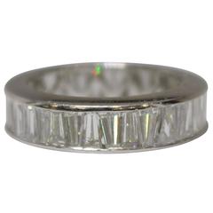 Channel Set Tapered Baguette Diamond Wedding Ring