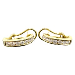 MAISON BIRKS Boucles d'oreilles 3/4 en or jaune 18 carats avec diamants naturels VVS 0,84TCW
