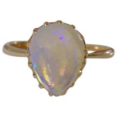Antique Victorian Moonstone Gold Heart Ring