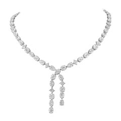 Alexander Beverly Hills 11.98ct Lay Drop Necklace 18k White Gold
