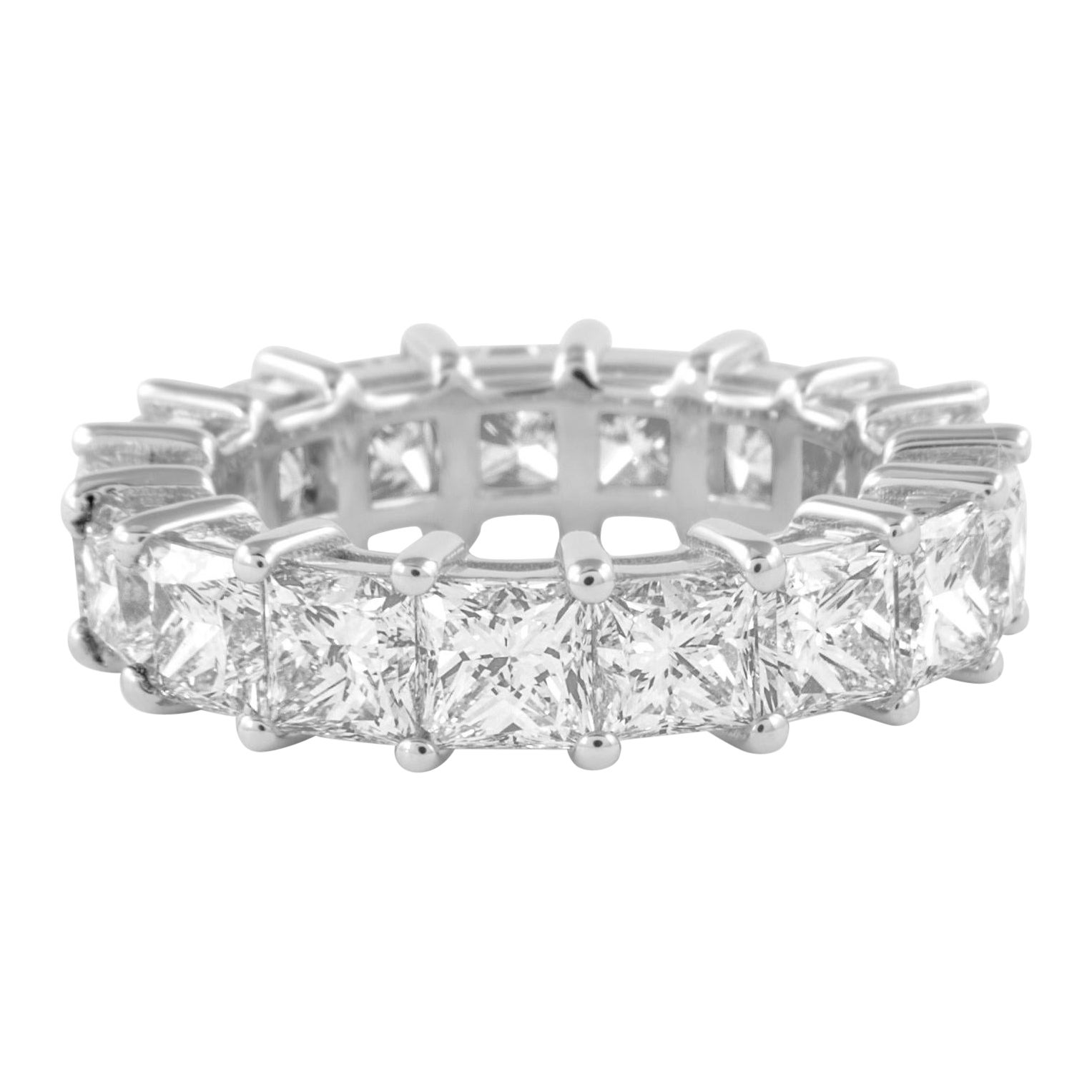 Alexander Beverly Hills 6.80ct Princess Cut Diamond Eternity Band 18k S.5