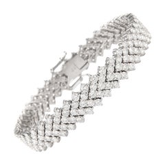 Alexander Beverly Hills 12.71ct Five-Row Diamond Bracelet 18k White Gold