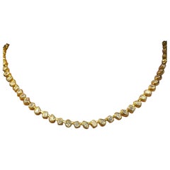 18k Gold 7.85 Carat Multi-Shaped Natural Diamond Necklace