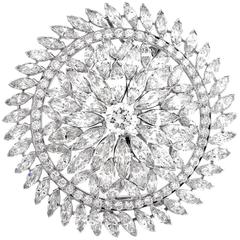 Diamond Platinum Lapel Brooch Pendant 1