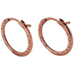 Rose Gold Fur Hoop Earrings by Bear Brookbank