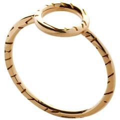 Gold Open Circle Fur Ring by Bear Brooksbank