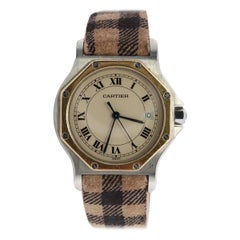 Cartier Santos-Uhr im Vintage-Stil. Santos de Cartier Octo 187902 aus Sterling und 18k