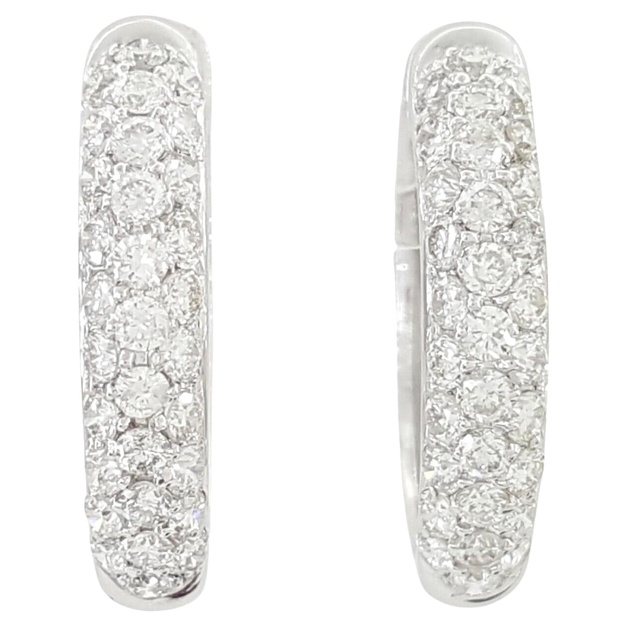 Diamond Huggies Earrings For Sale