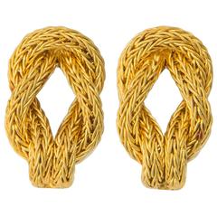 Ilias Lalaounis Gold Hercules Knot Earrings