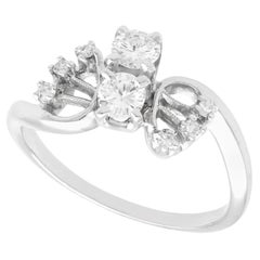 1950s Diamond and White Gold Twist Engagement Ring