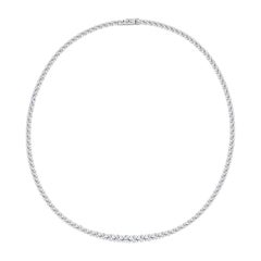 Classic Tennis CZ Stones Yellow Gold Necklace  for Her
