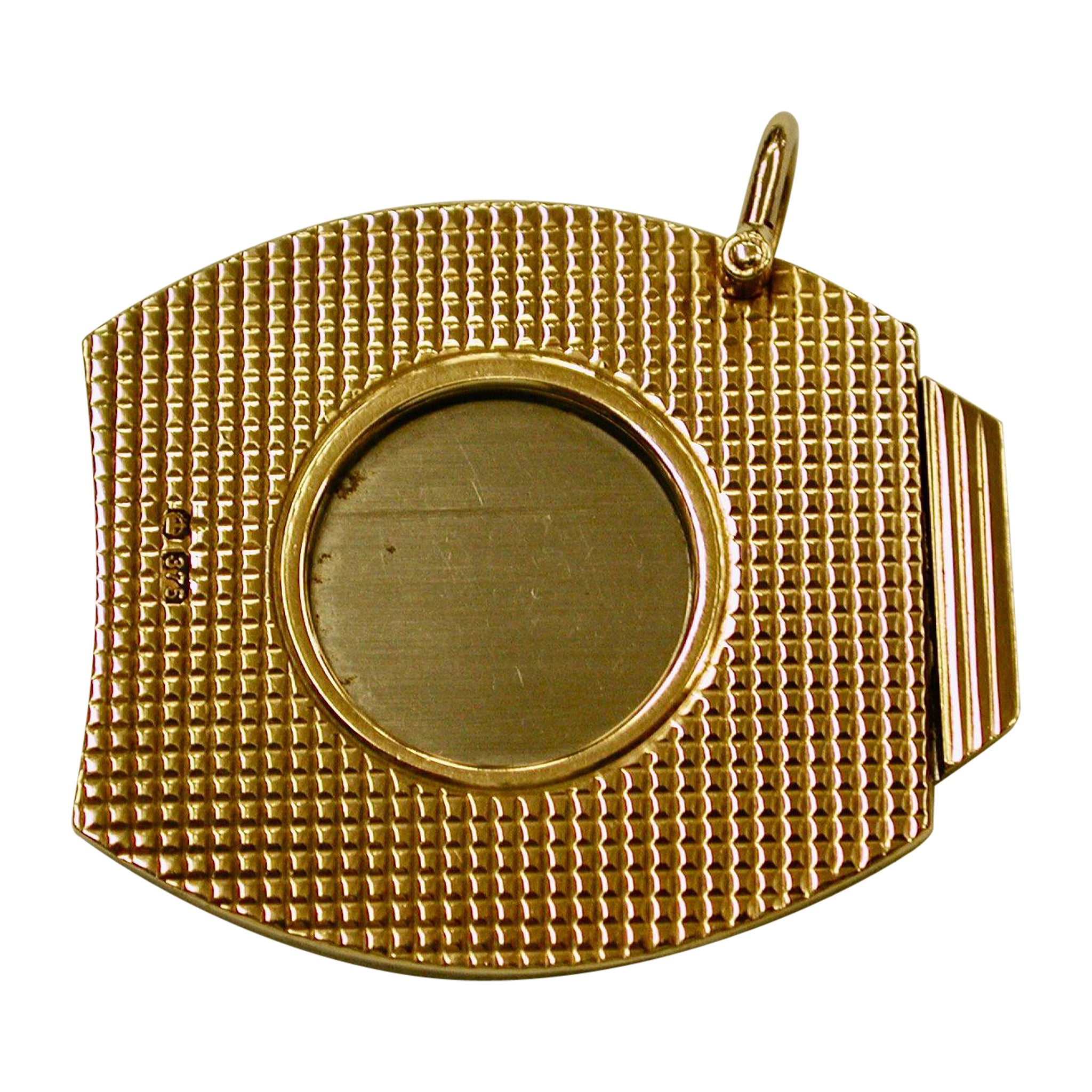 9 Karat Gold und Stahl Guillotine Zigarrenschneider datiert 1975