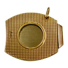 9 Karat Gold und Stahl Guillotine Zigarrenschneider datiert 1975