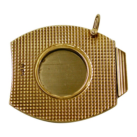 9 Ct Gold And Steel Guillotine Cigar Cutter Dated 1975