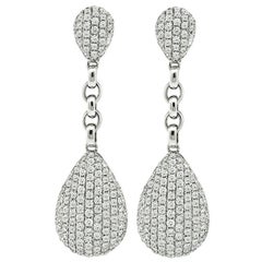 Estate 3.50ct Diamond Drop Earrings
