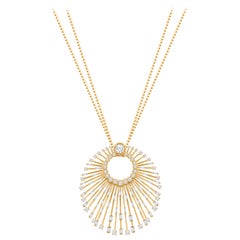 Collier soleil Harakh 2 carats diamant naturel incolore taille brillant
