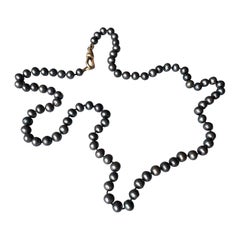 Schwarze Perlenkette Choker