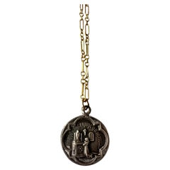 Medaillon Kette Halskette Joan of Arc Gebet