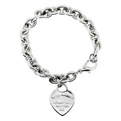 Tiffany and Co "Return To" Heart Tag Sterling 925 Chain Bracelet