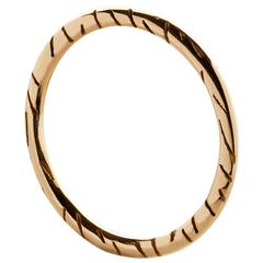 Gold Fur Stacking Ring by Bear Brooksbank