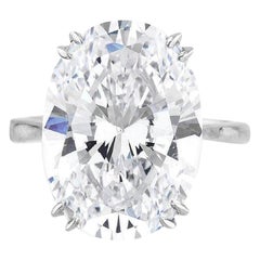 GIA Certified 6.09 Carat Oval Diamond Cut Ring D Color VS1 Clarity