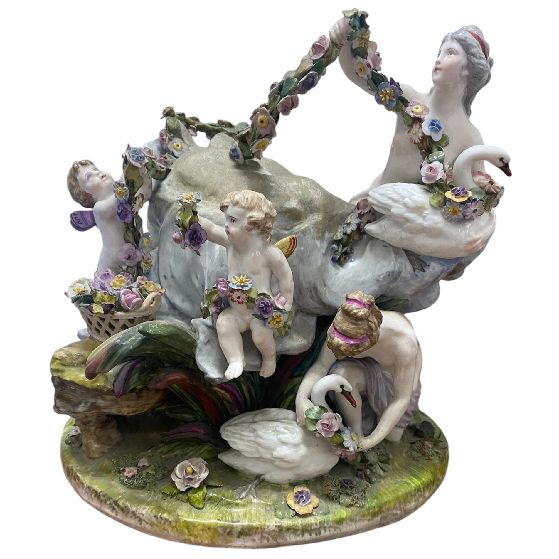 Escultura de porcelana del Grupo Meissen