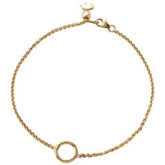 Gold Open Circle Fur Bracelet by Bear Brooksbank