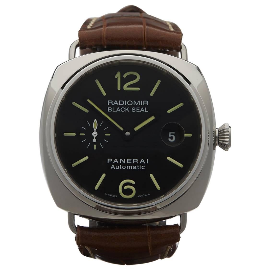 Panerai Stainless Steel Radiomir Black Seal Automatic Wristwatch PAM00287 