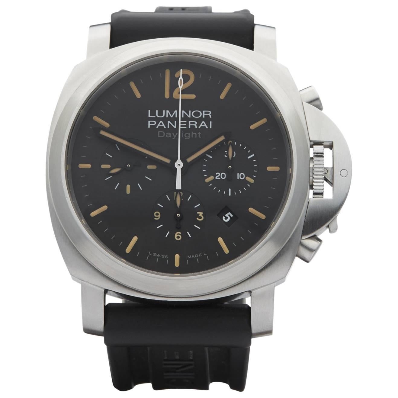Panerai Stainless Steel Luminor Daylight Automatic Wristwatch PAM356  