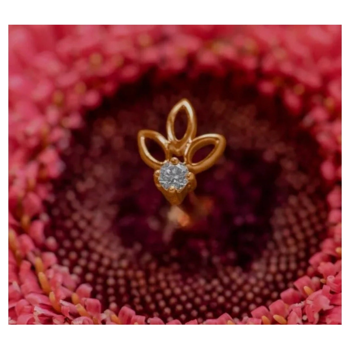 Alfiler de nariz de diamante Joyería Piercing de oro amarillo de 14 quilates Alfiler de nariz de diamante canario Tornillo. en venta