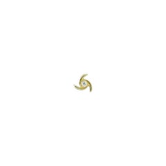 Alfiler de nariz de diamantes Alfiler de nariz de oro amarillo de 14 quilates Joyería con rosca para mujeres Anillo de nariz