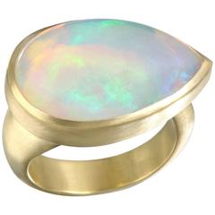 Faye Kim Gold Pear Shape Opal Ring