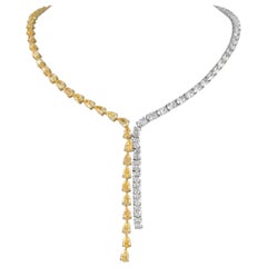 Alexander Beverly Hills Collier en or 18 carats avec diamant jaune fantaisie de 28,98 carats
