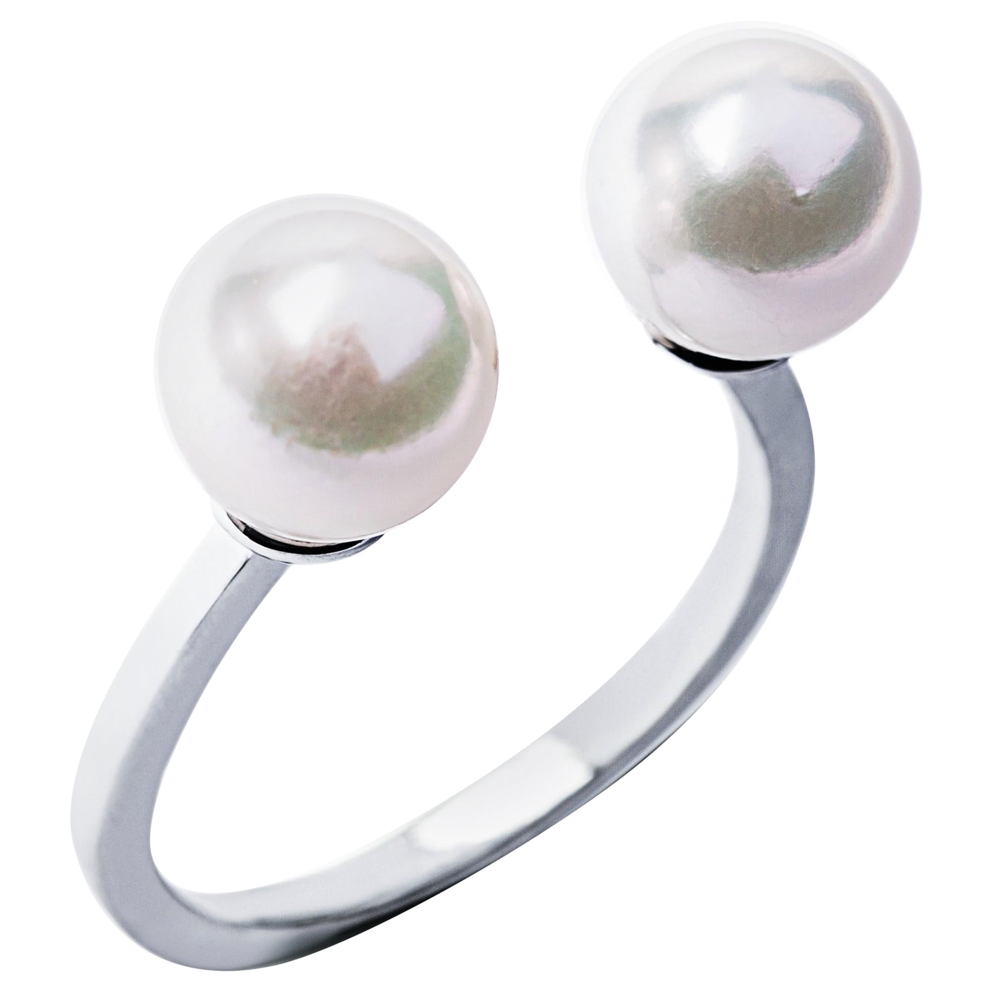 Alex Jona Pearl 18 Karat White Gold Ring
