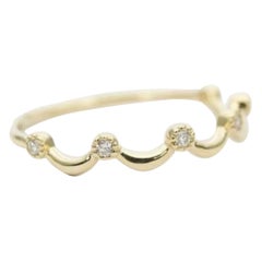 Diamond Wedding Band 14k Gold Curved Band Wedding Anniversary Gift Diamond Gift.