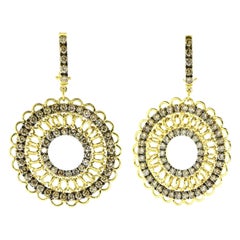 Garavelli Rinascimento 18K Yellow and White Gold Diamond Earrings
