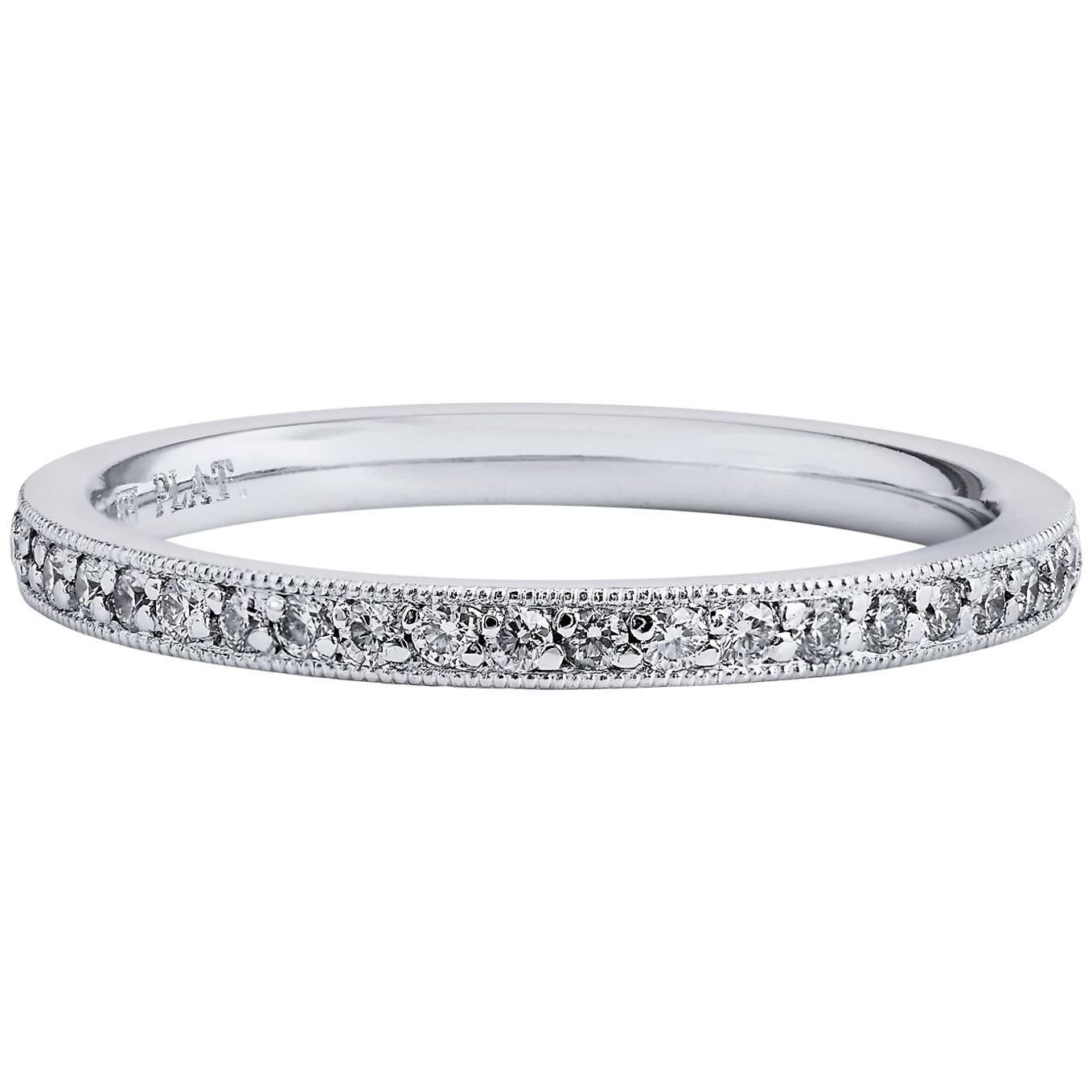 0.36 Carat Diamond Platinum Wedding Band Ring