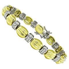 Bracciale in oro bicolore con diamanti da 2,00ct