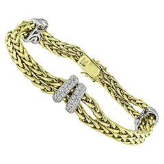 3.00ct Diamond Two Tone Gold Bracelet