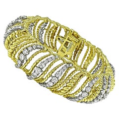 Bracelet en or et platine avec 7,00ct de diamant