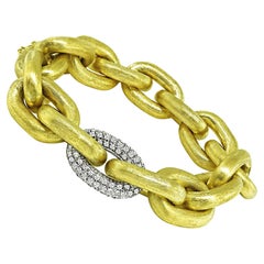 Bracelet chaîne en or avec diamants de 2,00 carats