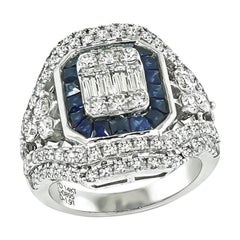 1.91ct Diamond 0.89ct Sapphire Ring