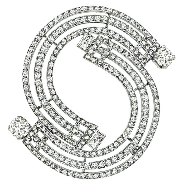 6.50ct Diamond Platinum Pin