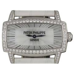 Patek Philippe Ladies White Gold Diamond Bezel Gondolo Gemma Quartz Wristwatch