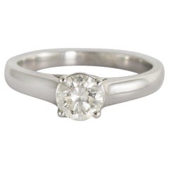 Anillo solitario de oro blanco de 14 quilates con diamante certificado EGL 1,05 ct