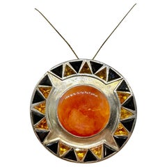 Madeleine Albright's Carnelian Citrine Onyx Pendant Brooch Women In Education