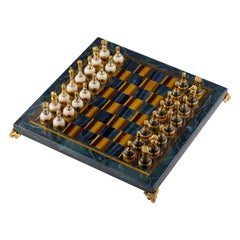 Ajedrez joya de oro SV925 con zafiro by MOISEIKIN