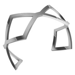 Platinum Rhombus Cuff Bracelet